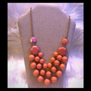 NWOT coral bauble necklace